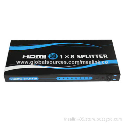 1 to 8 HDMI Splitter, Supports 3D, 5 to 90% RH Storage Humidity